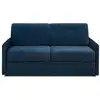 Image de Canapé convertible velours 3 places bleu nuit