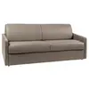 Image de Canapé convertible simili cuir 4 places taupe