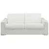 Image de Canapé convertible simili cuir 3 places blanc