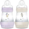Image de Lot de 2 Biberons - - Easy Start - Anti-colique - 160 ml - Tétine débit 1 - Lilas + Sable
