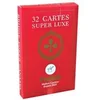 Image de Belote Super Luxe - Jeu de 32 cartes cartonnées plastifiées - format bridge - 4 index standards
