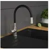 Image de EISL Mitigeur d'Evier FLEXO Noir Robinet de Cuisine Bec Pivotant Intérieur 438799