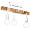 Image de Plafonnier Townshend 3 lampes Bois Blanc et beige