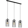 Image de Eglo Suspension luminaire Roccamena, plafonnier suspendu à 3 lampes, lustre salon et salle à manger, métal noir, style industriel, douille E27, 73 cm en occasion ou reconditionné