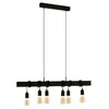 Image de Eglo Suspension luminaire Townshend, plafonnier suspendu vintage à 6 lampes, lampe de salle à manger, lustre salon style industriel, acier noir, douille E27 en occasion ou reconditionné
