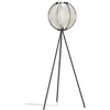 Image de Eglo Lampadaire trépied Waverton, luminaire intérieur sur pied en bois noir et textile beige, lampe de salon tripode, douille E27 en occasion ou reconditionné