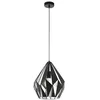 Image de Eglo Suspension Carlton 1, suspension vintage à 1 lampe, lampe suspendue rétro en acier, couleur : noir, argent, douille : E27, Ø 31 cm en occasion ou reconditionné
