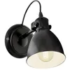 Image de Eglo Lampe murale PRIDDY, applique murale à flamme au design industriel, spot mural rétro en acier, couleur : noir, blanc, douille : E27 en occasion ou reconditionné