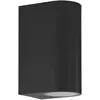 Image de Applique murale arrondie extérieure noire Eglo Sogliera-E IP44 10W