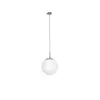 Image de Suspension RONDO 1 ampoule nickel satiné Diamètre 20 Cm