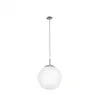 Image de Suspension RONDO 1 ampoule nickel satiné Diamètre 30 Cm