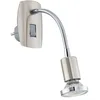 Image de EGLO Mini spot de prise, 1 ampoule, lampe multiprise en acier, couleur : nickel mat, chromé, culot GU10, avec interrupteur et bras flexible en occasion ou reconditionné