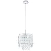 Image de Eglo Suspension Fedra, lampe suspendue 1 flamme, luminaire suspendu en métal chromé, cristal clair, nacre, lampe pour table à manger, lampe de salon suspendue avec douille E27, Ø 25 cm en occasion ou reconditionné