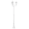 Image de Eglo Lampadaire parisien Navedo à 3 têtes, luminaire extérieur sur pied, lanterne, lampe de jardin et de chemin en fonte d’aluminium blanc et verre, douille E27, h 220 cm, IP44 en occasion ou reconditionné