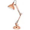 Image de Eglo Lampe de table Borgillio, lampe de bureau à flamme au design industriel, lampe de chevet en acier, couleur : cuivre, douille : E27, interrupteur inclus en occasion ou reconditionné