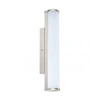 Image de Applique murale CALNOVA nickel satiné abat jour blanc