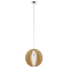 Image de Eglo Suspension Cossano, lampe suspendue vintage 1 flamme, suspension en acier et bois nickel mat, érable, lampe de salle à manger, lampe de salon suspendue avec douille E27, Ø 50 cm en occasion ou reconditionné