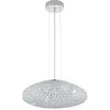 Image de Eglo Suspension Clemente, lampe à 3 flammes, élégante, suspension en acier | et cristal chromé, claire, lampe pour table à manger, lampe de salon suspendue avec douille E27 en occasion ou reconditionné