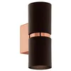 Image de Eglo LED Applique murale Passa, applique murale 2 flammes, spot mural intérieur en métal marron et cuivre, lampe salon, lampe couloir avec éclairage haut et bas, ronde, douille GU10 en occasion ou reconditionné