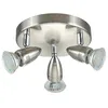 Image de Eglo LED Plafonnier Magnum LED, lampe de plafond 3 flammes, spot en métal | lampe de séjour nickel mat, chrome, spots avec ampoules GU10, blanc chaud, Ø 18 cm en occasion ou reconditionné