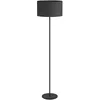 Image de Eglo Lampadaire Maserlo 1, lampe à poser vintage, luminaire salon en acier et textile noir, avec interrupteur à pied, douille E27 en occasion ou reconditionné