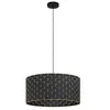 Image de Eglo Suspension luminaire Marasales, lustre chambre élégant, plafonnier salon ou salle à manger en textile et métal laiton, douille E27, Ø 55 cm en occasion ou reconditionné