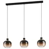 Image de Eglo Suspension Oilella 3 flammes verre fumé pour table à manger, métal en occasion ou reconditionné