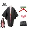 Image de Ensemble déguisement fille enfant costume Demon Slayer Kimetsu no Yaiba Kamado Nezuko taille 150CM cosplay anime Halloween