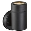 Image de - Applique spot d'extérieur ronde en plastique - H. 12,2 cm - Noir
