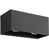 Image de Eglo Applique murale extérieure LED Lesmo, éclairage d'extérieur avec éclairage up et down, lampe murale en aluminium noir, blanc chaud, IP44 en occasion ou reconditionné