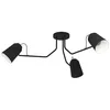 Image de Eglo Luminaire plafonnier Loreto, lampe de plafond scandinave avec 3 spots orientables, lampe de salon minimaliste en acier noir et blanc, douille E27 en occasion ou reconditionné