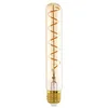 Image de Eglo Tube LED E27 dimmable, ampoule filament vintage spirale, lampe à incandescence en forme de tige, verre ambré, 4 watts, 180 lumens, blanc chaud, 1600 Kelvin, T30, Ø 3 cm en occasion ou reconditionné
