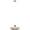 Image de Eglo Suspension luminaire Valdiola, lustre pour salon et salle à manger, lampe de plafond suspendre en métal couleur sable laiton brossé, douille E27 en occasion ou reconditionné