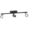 Image de Eglo Rail spot LED Cardillio, rampe de 3 spots orientables, barre de spots pivotants, plafonnier en plastique et métal noir, lampe de plafond blanc chaud en occasion ou reconditionné