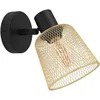 Image de EGLO Applique murale Coslada, lampe de lecture avec spot orientable, luminaire intérieur pour salon, chambre et couloir, métal noir et laiton brossé, douille E27 en occasion ou reconditionné