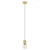 Image de Eglo Suspension Pozueta 1, luminaire pendentif pour salon et salle à manger, douille E27 avec câble, lampe de plafond suspendue en métal laiton, Ø 6,5 cm en occasion ou reconditionné