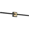 Image de Eglo Applique murale LED Peguera, lampe de miroir rectiligne, luminaire intérieur pour salle de bains et couloir, métal noir et laiton, blanc chaud, IP44, 80 cm en occasion ou reconditionné