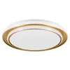 Image de Eglo Plafonnier LED Moschetta, lampe de plafond ronde avec télécommande, pour couloir ou chambre, métal doré et plastique blanc, lumière blanc chaud/froid, Ø 49 cm en occasion ou reconditionné