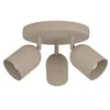 Image de Eglo Plafonnier Tilston, 3 spots orientables, lampe de plafond pour salon et chambre, luminaire en acier couleur sable, douille E14, Ø 25 cm en occasion ou reconditionné