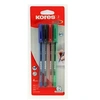 Image de Lot De 4 Stylos A Bille - K-Pen - Pointe Médium - Corps Triangulaire -