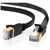 Image de cat 7 plat câble ethernet réseau rj45 haut débit 10gbps 600mhz uftp 8p8c compatible avec routeur modem switch tv box pc xbox ps3 ps4 consoles d