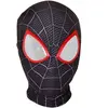 Image de Masque de Déguisement de Super-Héros Cosplay Spiderman Miles Morales Noir