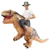 Image de Costume dinosaure gonflable deguisement adulte fêTe de carnaval - Tyrannosaure Brun