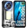 Image de WP56 Téléphone Portable Incassable 16000mAh 36Go+512Go 6.8" 1000LM 5G/NFC Noir