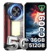 Image de WP56 Téléphone Portable Incassable 16000mAh 36Go+512Go 6.8" 1000LM 5G/NFC Rouge