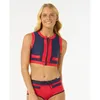 Image de Rip Curl - Coco Short Sleeve Vest - Top néoprène surf femme Red / Dark Blue - M