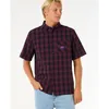 Image de Rip Curl - Raw Energy Plaid SS - Chemise homme Deep Plum - M