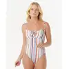 Image de Maillot de bain une pièce à rayures Oceanic Stripe avec bonne couverture 2XS