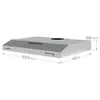 Image de Hotte Casquette KWH-SLIF17SS-60-FR -LED lampe avec le Filtre Coton en Inox