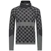 Image de Mons Royale - Ascender Merino Seamless Hooded Long Sleeve - Maillot thermique laine mérinos homme Dried Sage / Black - XXL